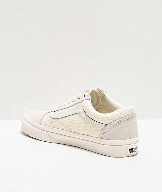 suede woven old skool vans beige suede woven old skool vans beige
