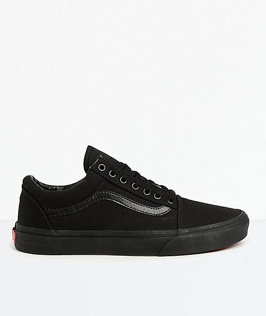 vans old skool black leather