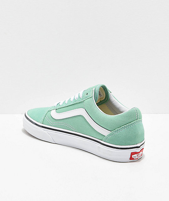 Vans Old Skool Neptune Green & White Skate Shoes | Zumiez