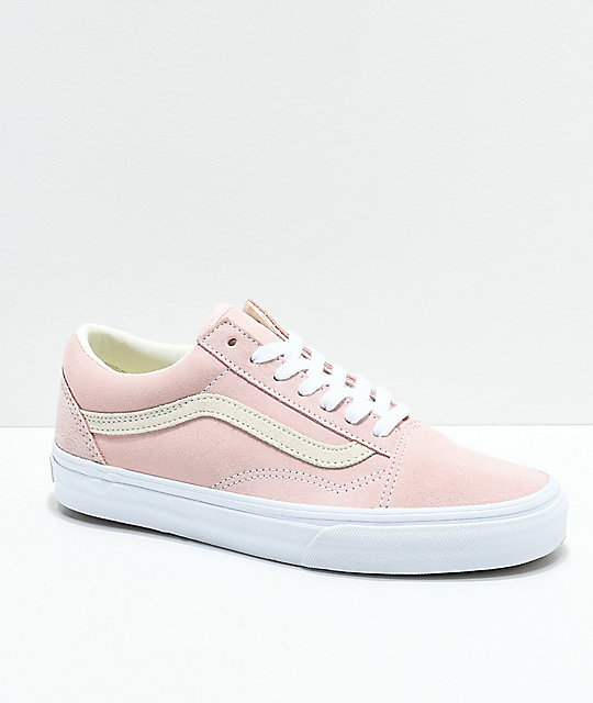 Vans Old Skool Pastel Peach \u0026 White Skate Shoes | Zumiez