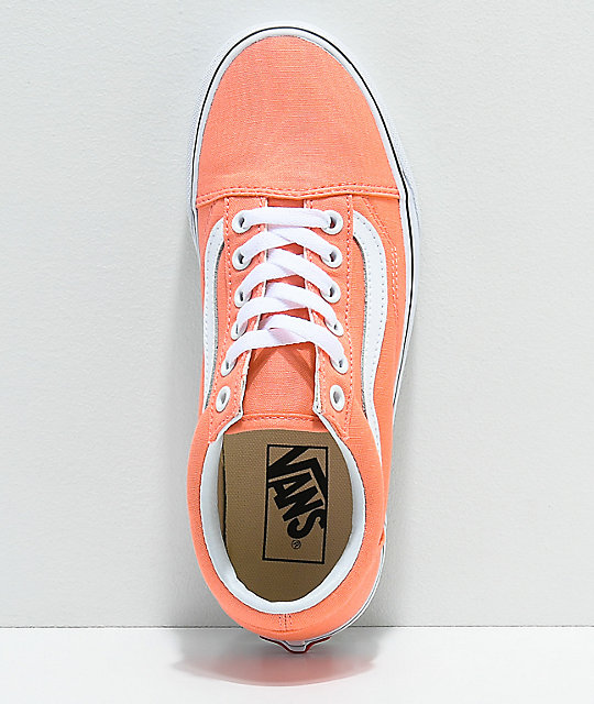 peach low top vans