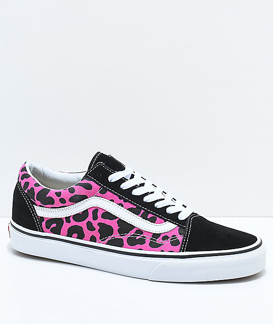 pink and black vans shoes cheap online
