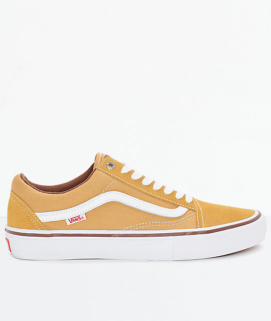 vans gold and white