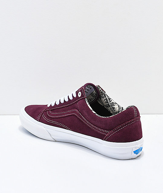 burgundy vans shoes