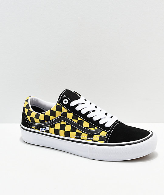 yellow checkered shoes