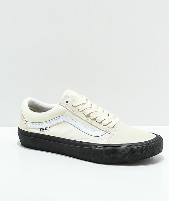 Vans Old Skool Pro Classic White & Black Skate Shoes Vans Old Skool Pro Classic White & Black Skate Shoes