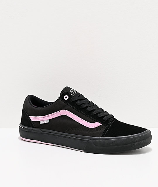 pink and black shoe