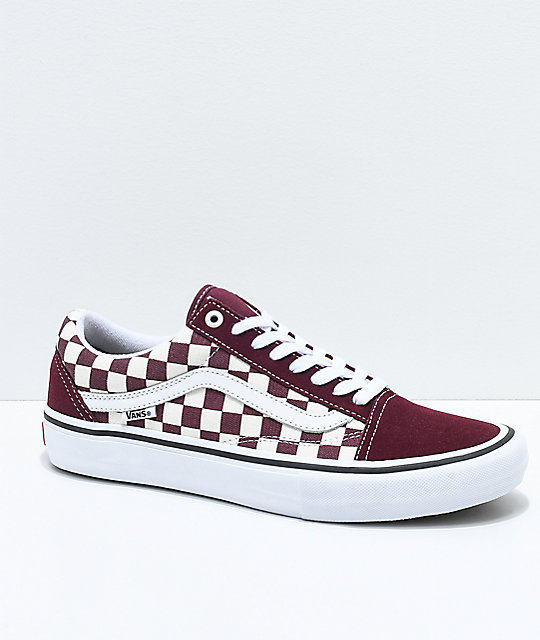 vans old skool red and white checkered 
