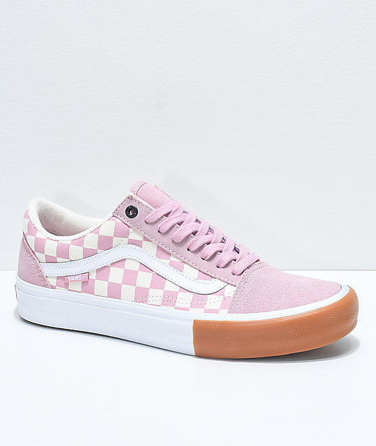 Vans old skool pro zephyr checker & gum on sale bump skate shoes