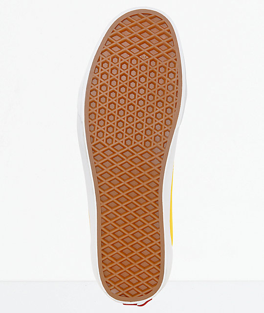 vans slip on skate shoe spectra yellow
