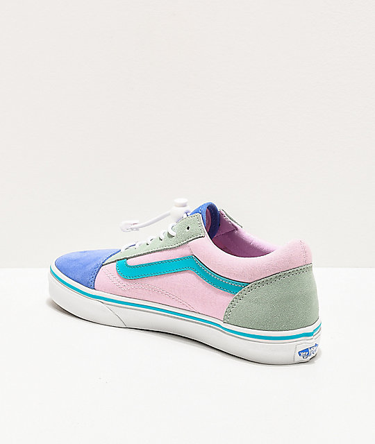 vans old skool rosas y azules