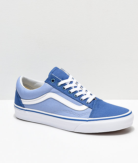 Vans Old Skool zapatos de skate azules con ojales iridiscentes Zumiez