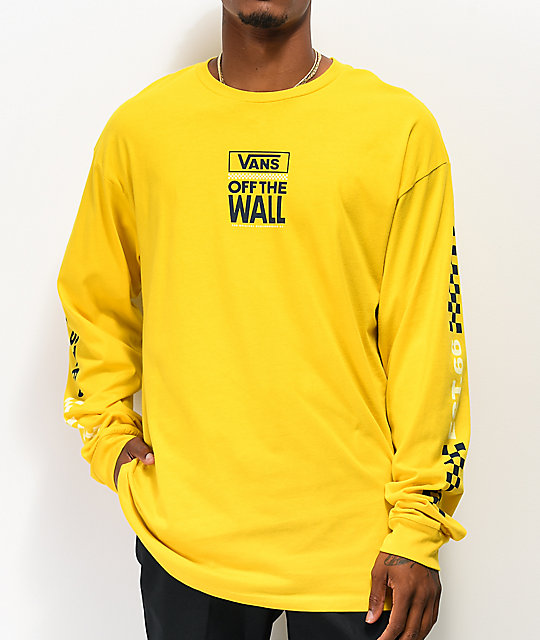 vans long sleeve yellow shirt