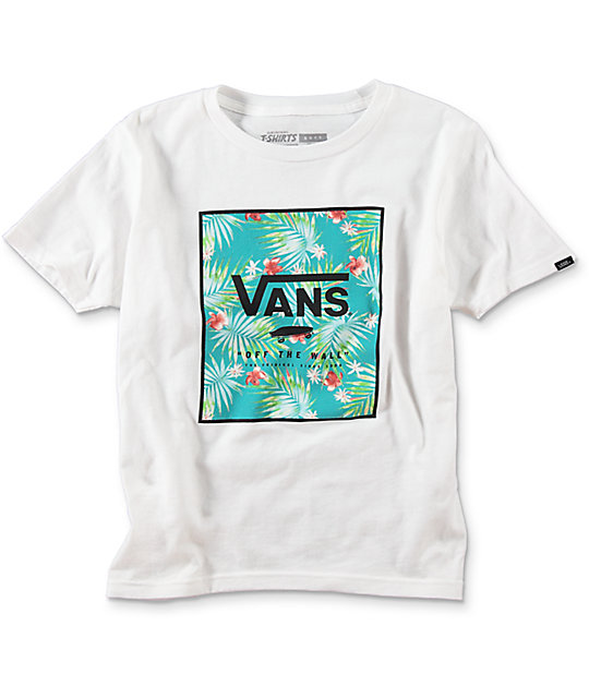 Vans Print Box Boys White T-Shirt | Zumiez