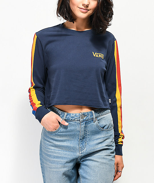 vans long sleeve crop top