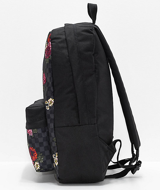 vans realm botanical check