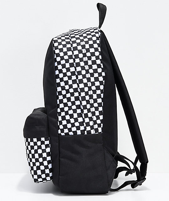 Vans Realm Classic DIY Checkerboard Black & White Backpack | Zumiez