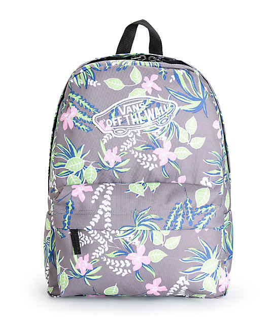 vans floral print backpack