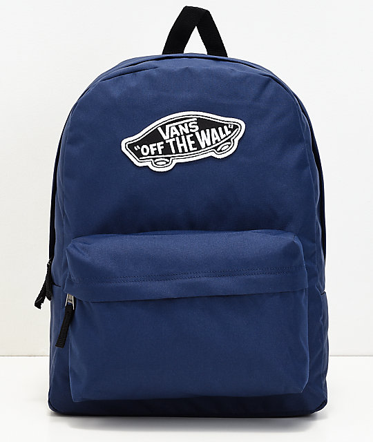 vans realm blue backpack