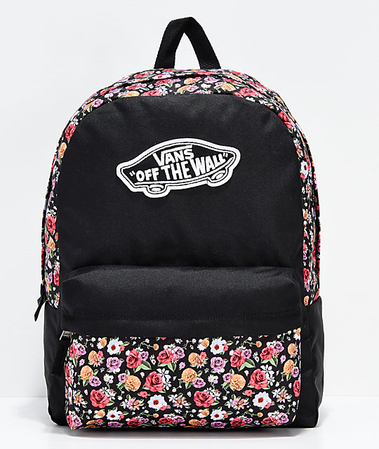 mochila floral vans