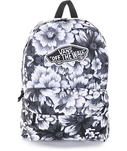 Vans Realm Mono Floral Backpack | Zumiez