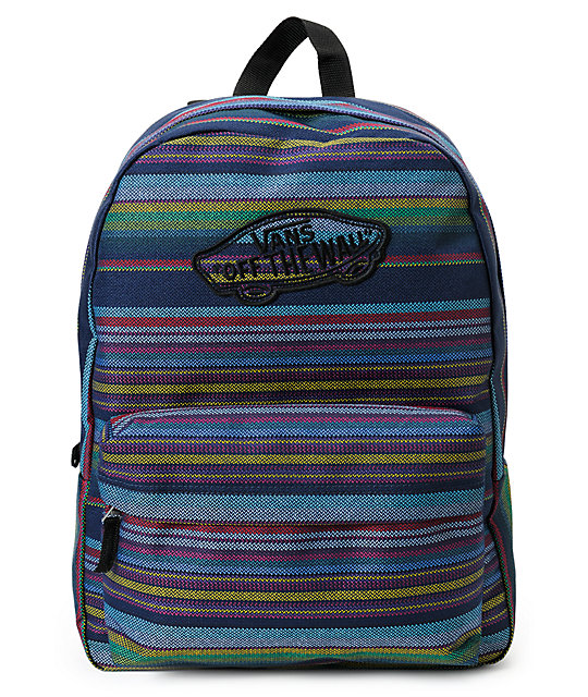 vans striped backpack