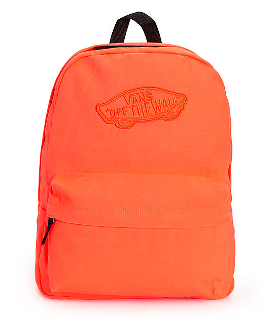 Vans Realm Neon Coral Backpack | Zumiez