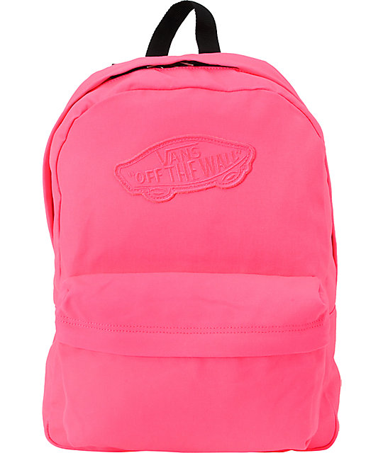 vans hot pink backpack