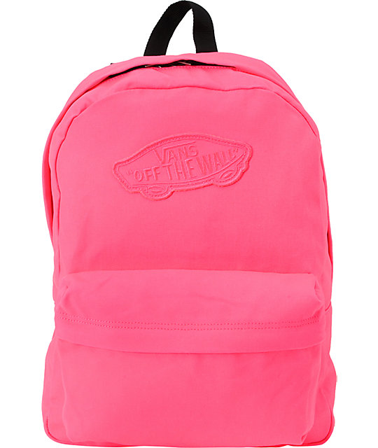 vans off the wall backpack pink 