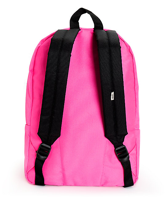 vans neon pink backpack