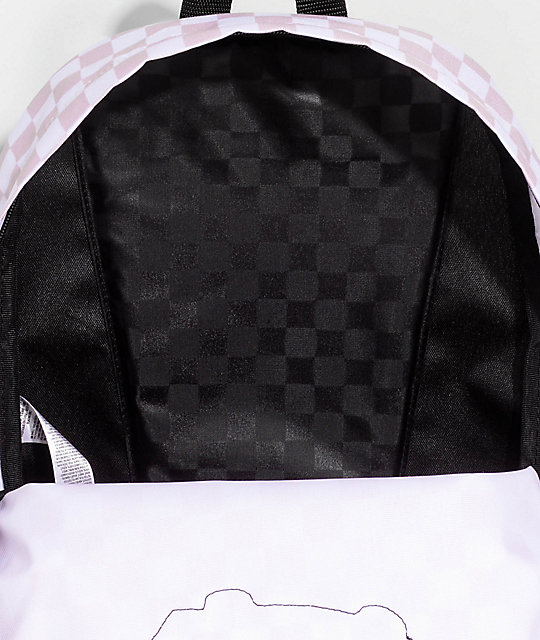 vans realm checkered 22l backpack