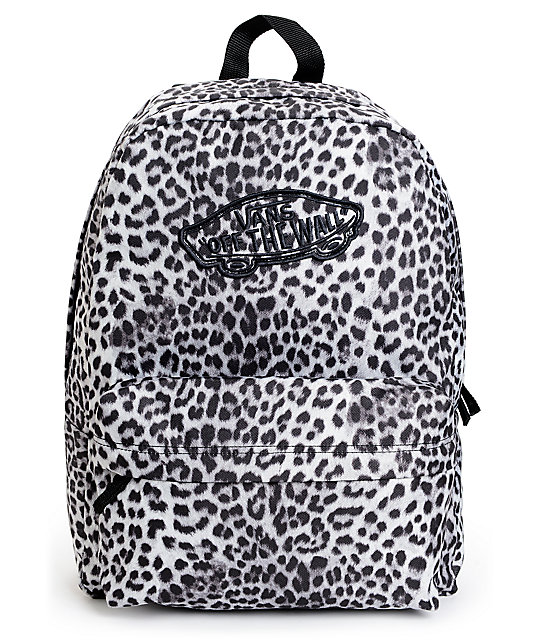 fluffy leopard backpack