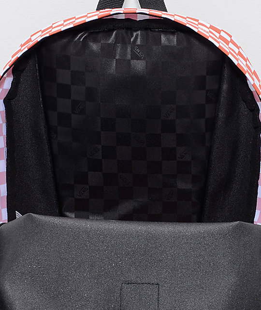 vans realm checkered 22l backpack