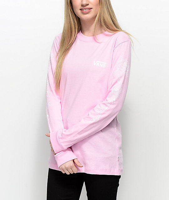 Vans Rose Pink Long Sleeve T-Shirt | Zumiez