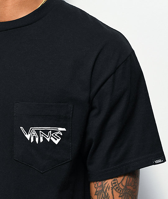 camiseta vans negra hombre