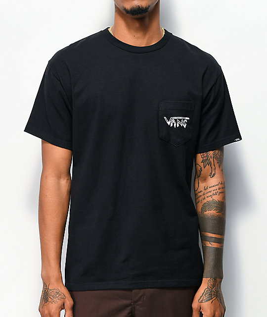 camiseta vans negra hombre