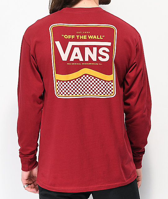 red vans long sleeve shirt