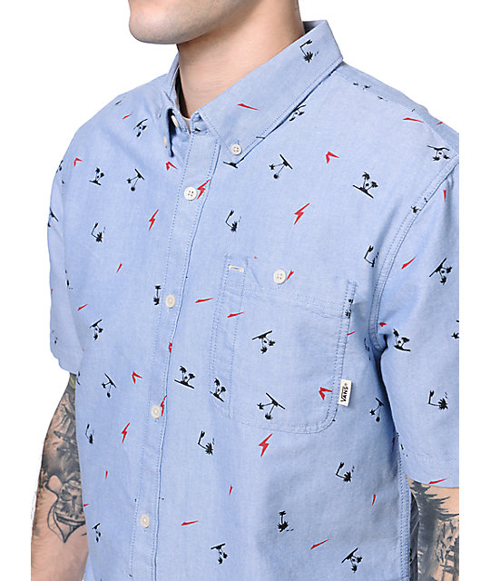 vans short sleeve button up