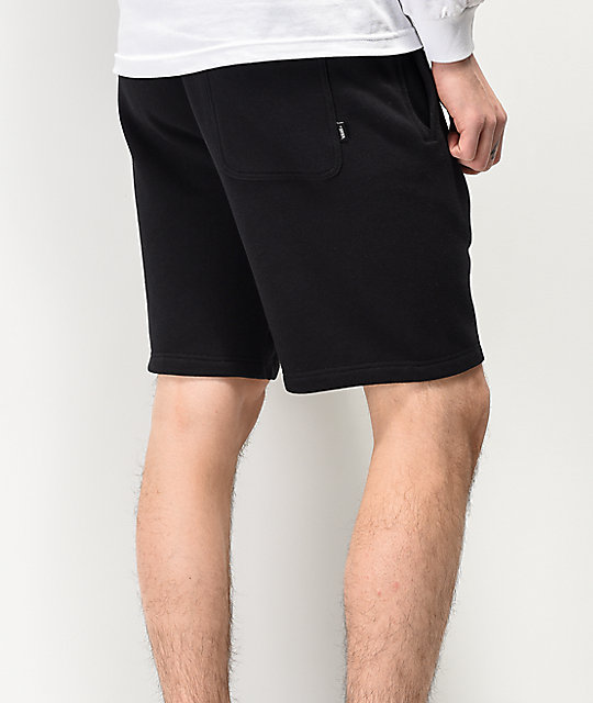 black sweatpant shorts