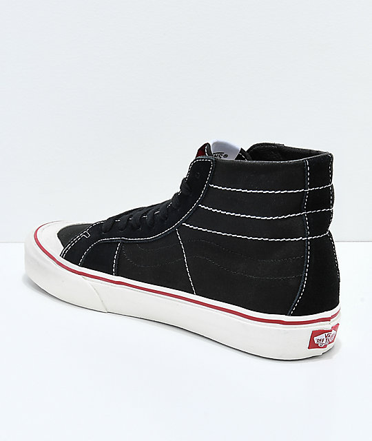 Vans SK8 Hi Negras rojo Vans SK8 Hi Negras rojo