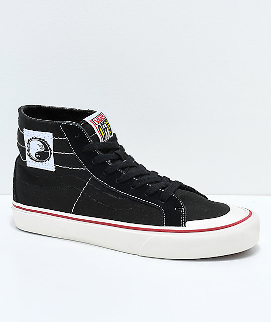 Vans SK8 Hi Negras rojas Vans SK8 Hi Negras rojas