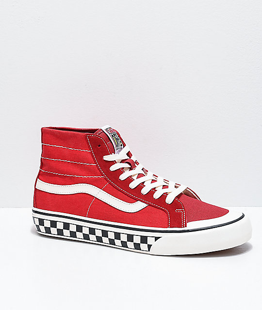 vans red casual shoes