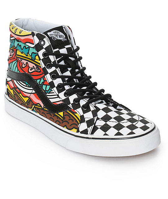vans checkered shoes high tops