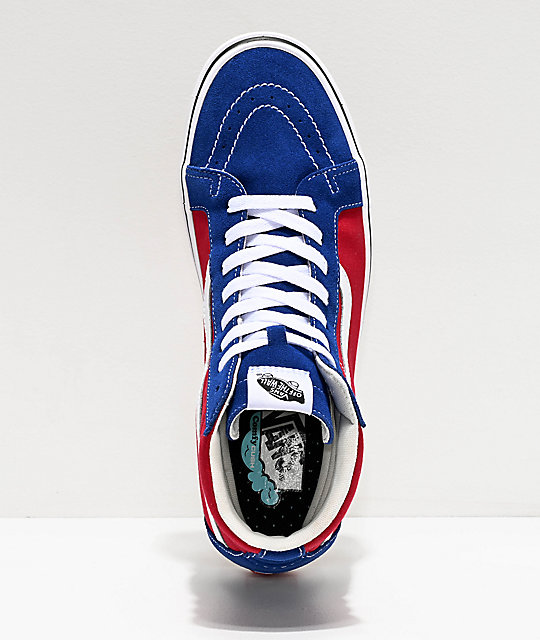 vans sk8 hi true blue red