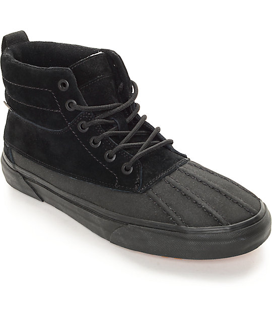 Vans Sk8-Hi Del Pato MTE zapatos monocromaticos en negro (Mens 
