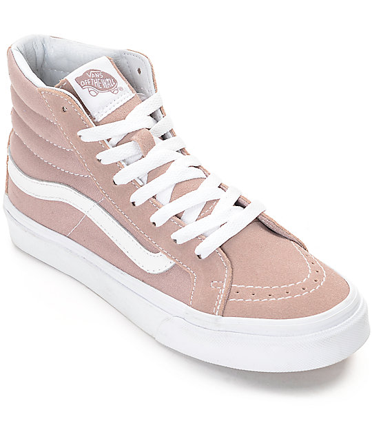 Vans Sk8-Hi Fawn Mauve Womens Skate Shoes | Zumiez