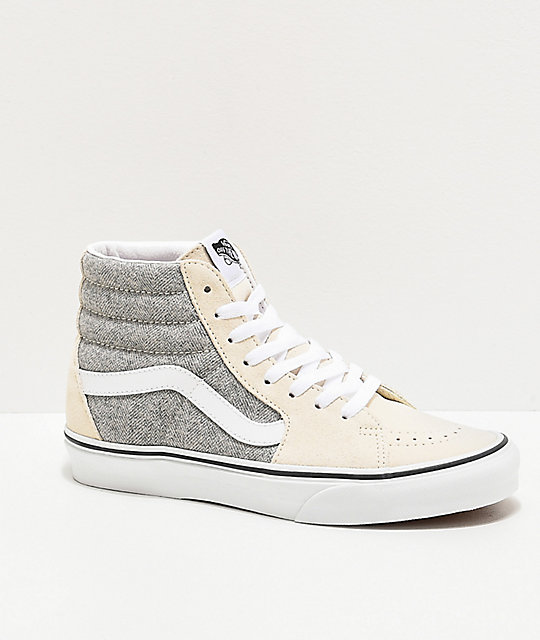 vans white and grey