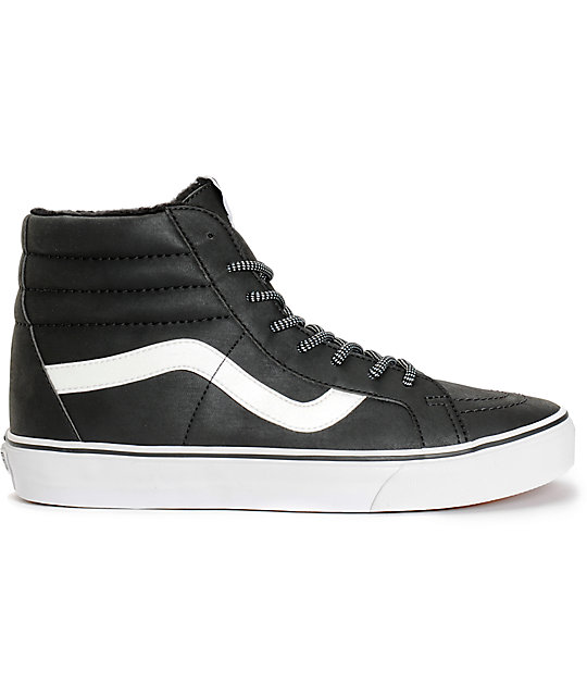 vans sk8 hi leather skate shoe