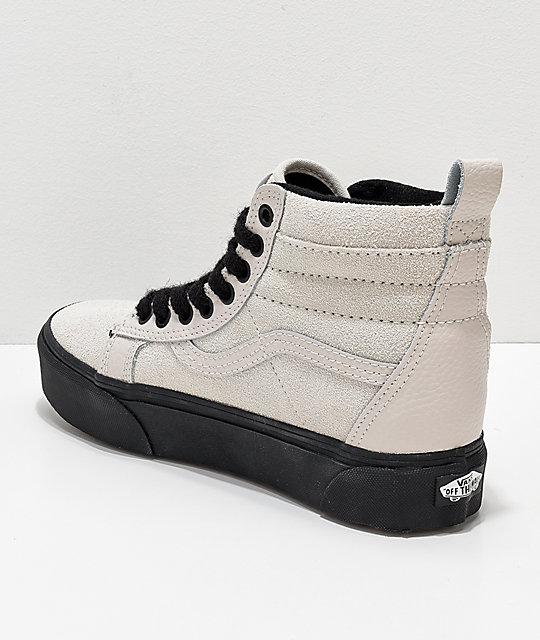 vans beige plataforma