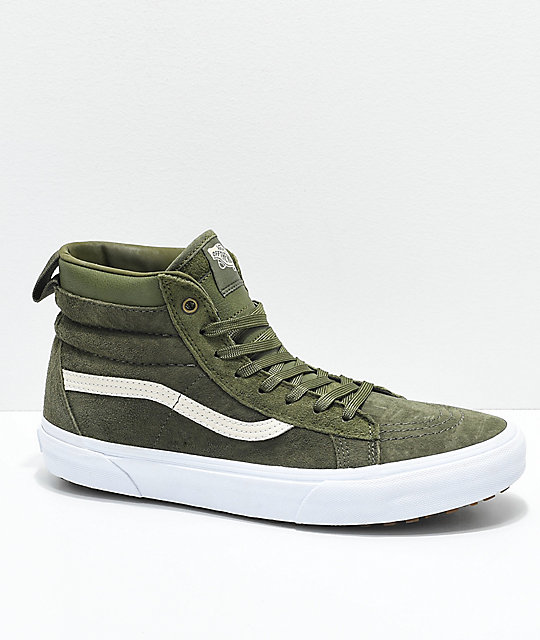 vans army green shoes
